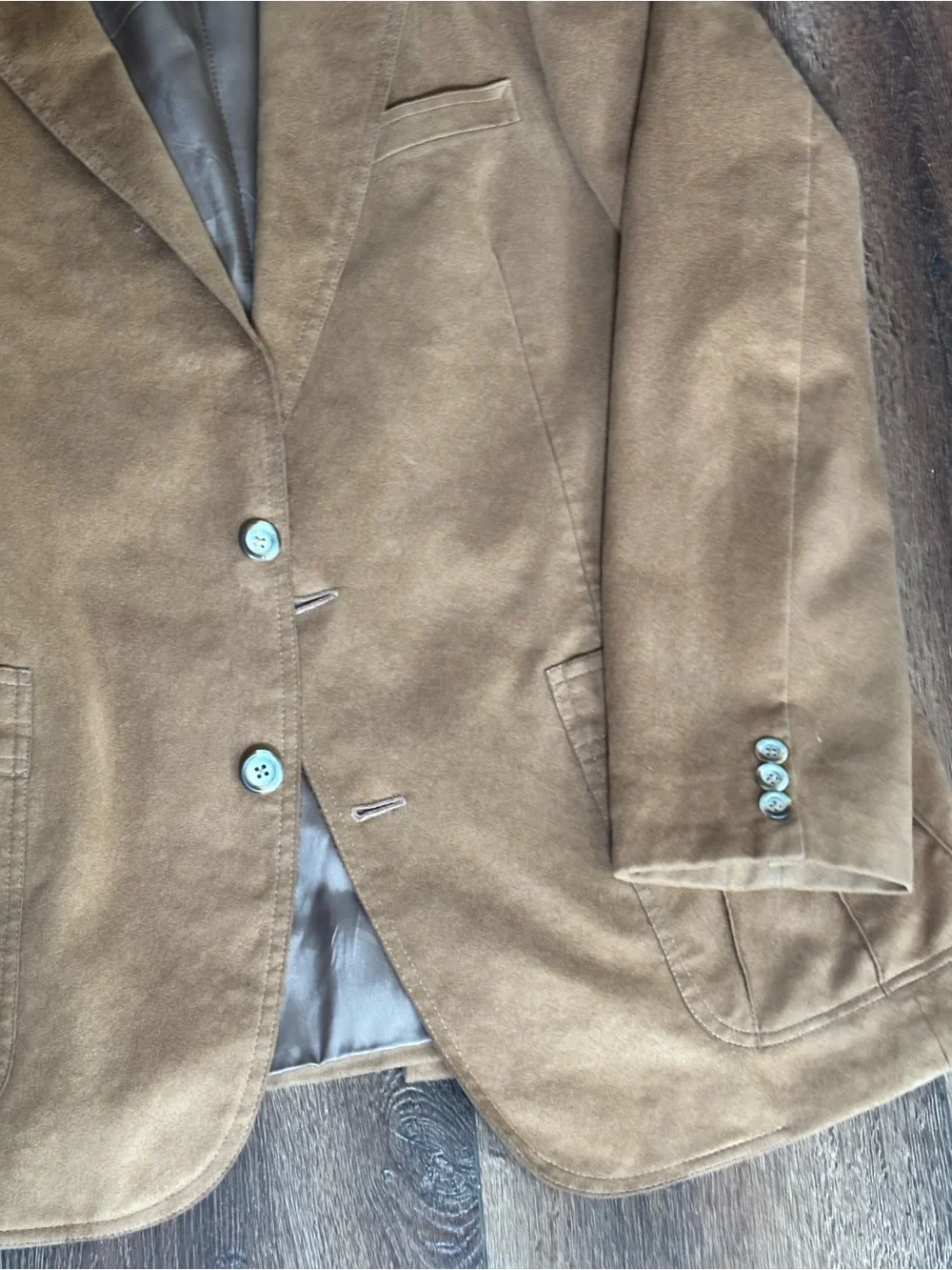 Vintage Maxwell’s Clothiers Suede Sport Coat Blazer Jacket Hand Tailored Brown